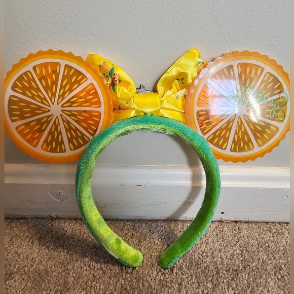 Disney Parks Epcot's Flower & Orange Bird Squeeze Me Minnie Mouse Ears - Picture 7 of 8